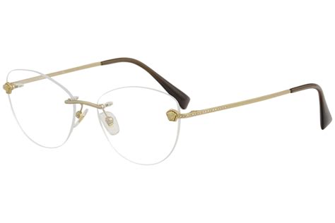 gold versace eyewear|Versace rimless glasses.